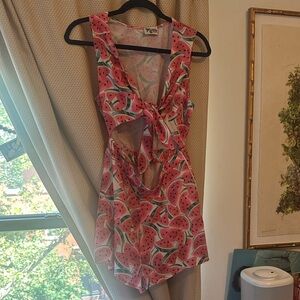 Show Me Your MuMu Watermelon Print Romper